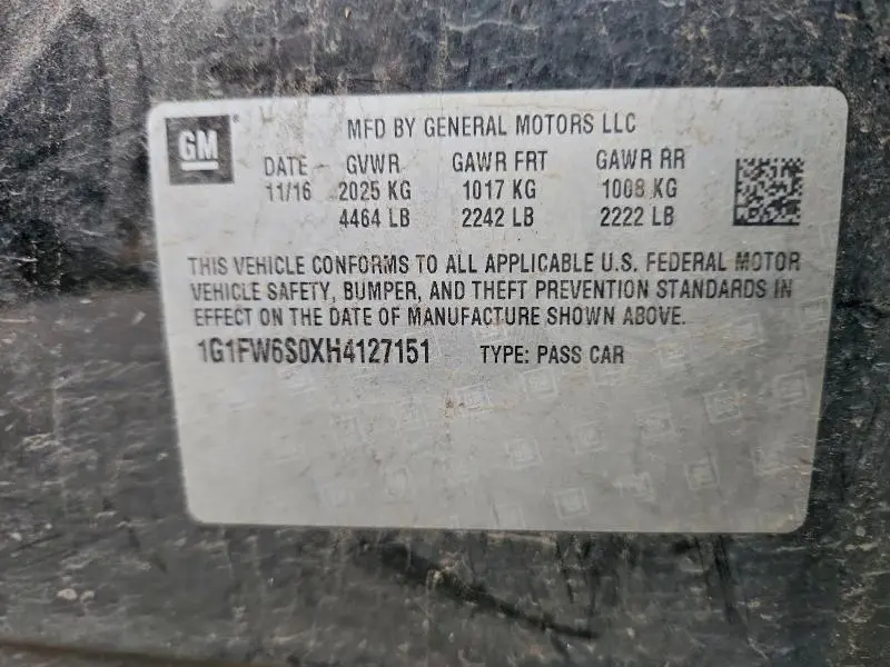 2017 CHEVROLET BOLT EV LT  