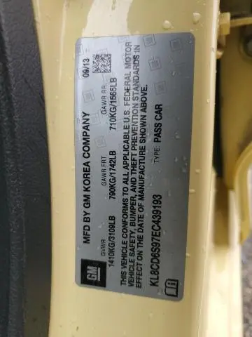 2014 CHEVROLET SPARK 1LT