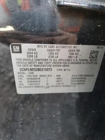 2011 CHEVROLET EQUINOX LT  
