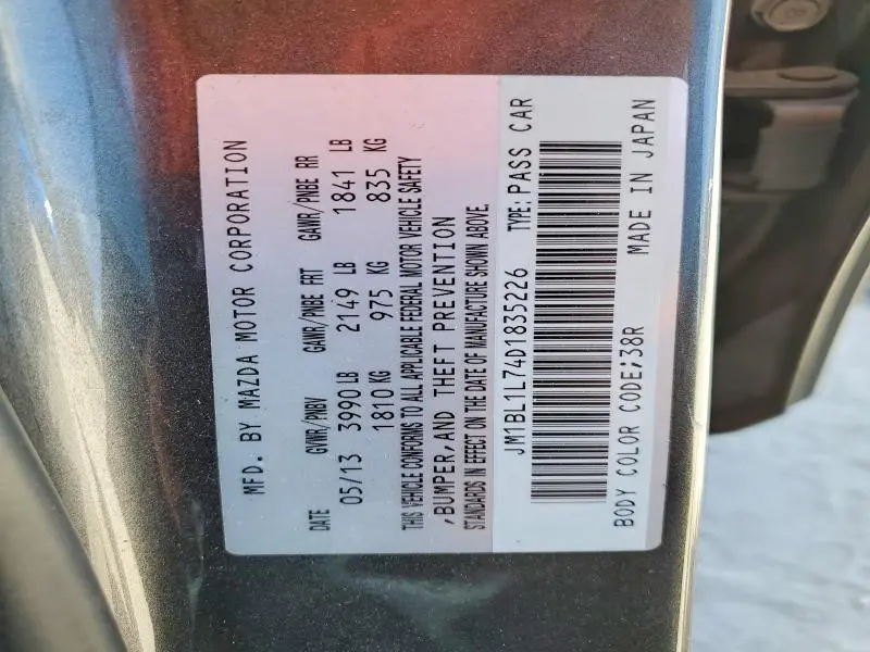 2013 MAZDA 3 I  