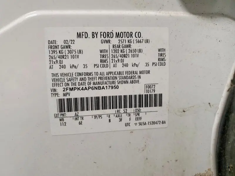 2022 FORD EDGE ST  