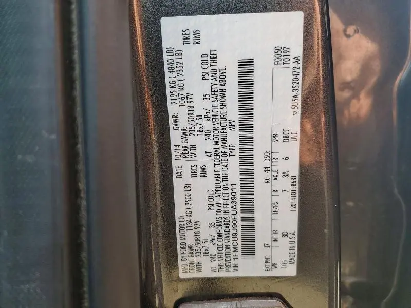 2015 FORD ESCAPE TITANIUM  