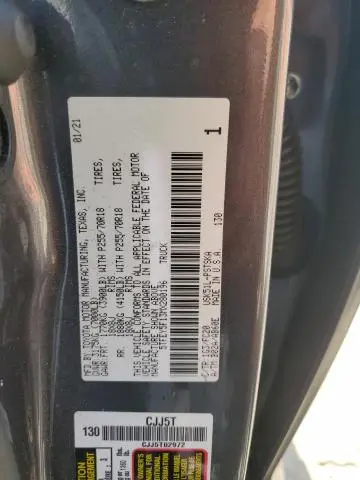 2021 TOYOTA TUNDRA CREWMAX SR5  