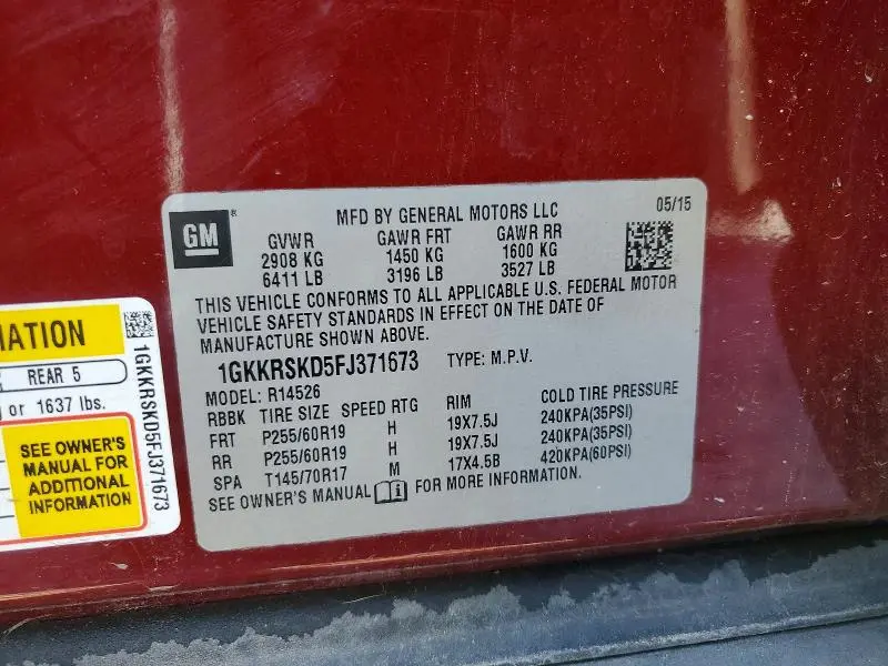 2015 GMC ACADIA SLT-2  