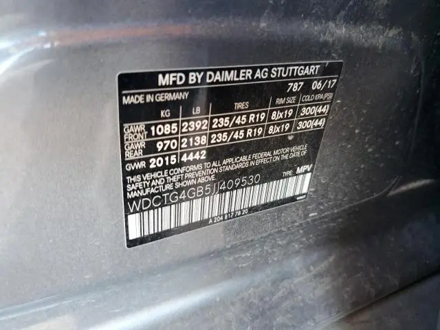 2018 MERCEDES-BENZ GLA 250 4MATIC  