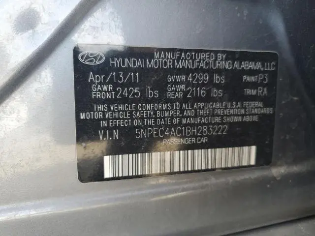 2011 HYUNDAI SONATA SE  