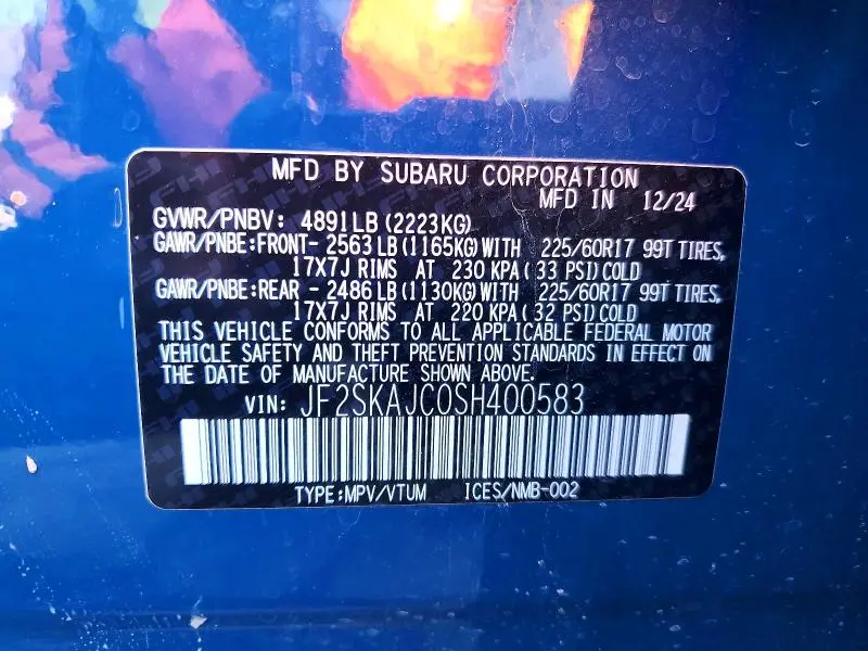 2025 SUBARU FORESTER WILDERNESS  