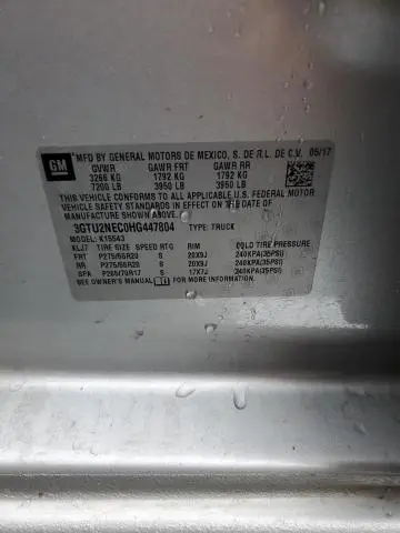 2017 GMC SIERRA K1500 SLT  