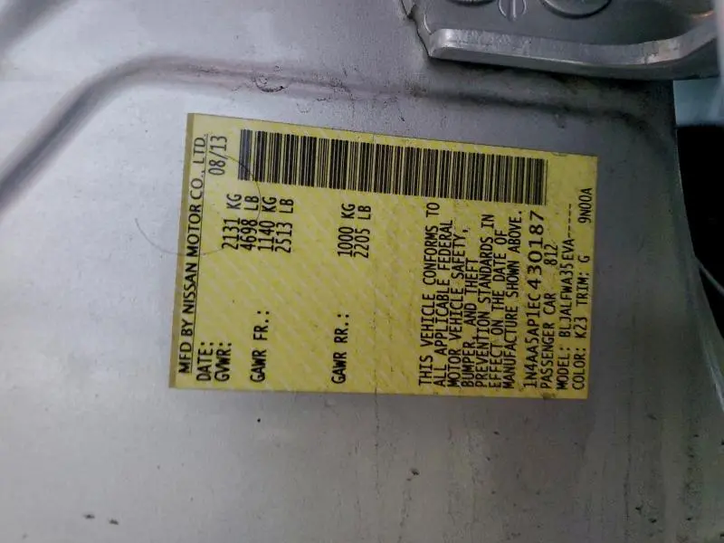 2014 NISSAN MAXIMA 3.5 SV  