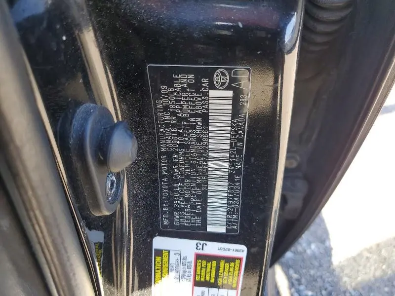 2010 TOYOTA COROLLA S  