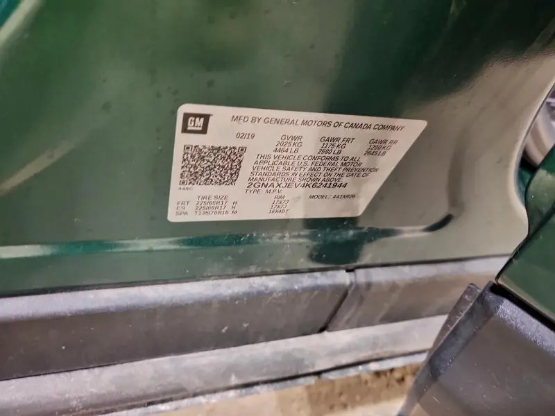 2019 CHEVROLET EQUINOX LT  