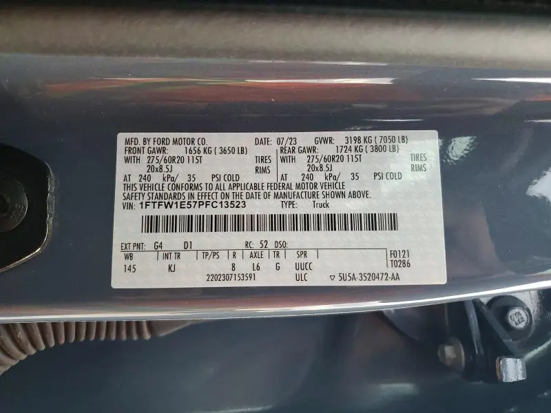 2023 FORD F150 SUPERCREW  