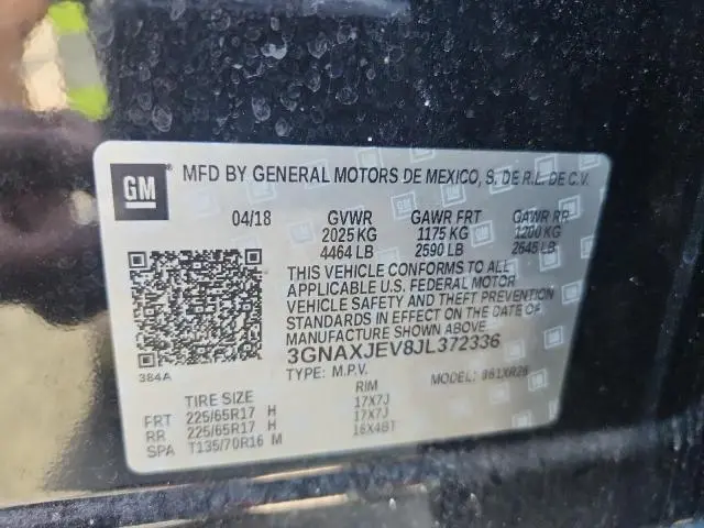 2018 CHEVROLET EQUINOX LT  