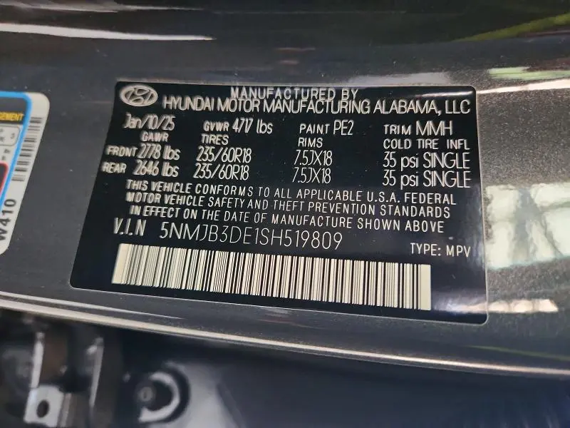 2025 HYUNDAI TUCSON SEL  