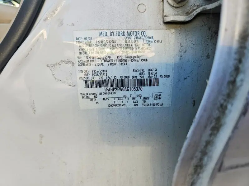 2010 FORD TAURUS SEL  