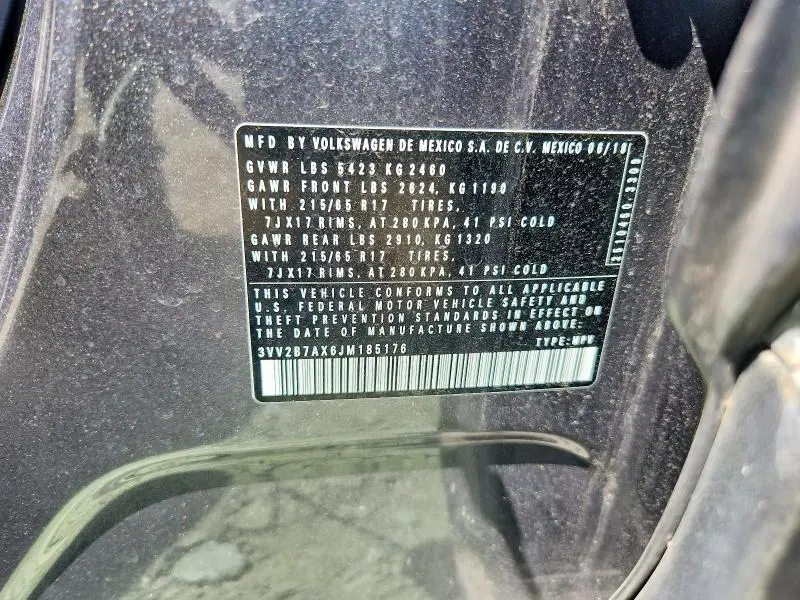 2018 VOLKSWAGEN TIGUAN SE  
