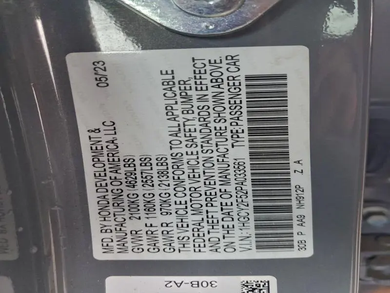 2023 HONDA ACCORD HYBRID SPORT  