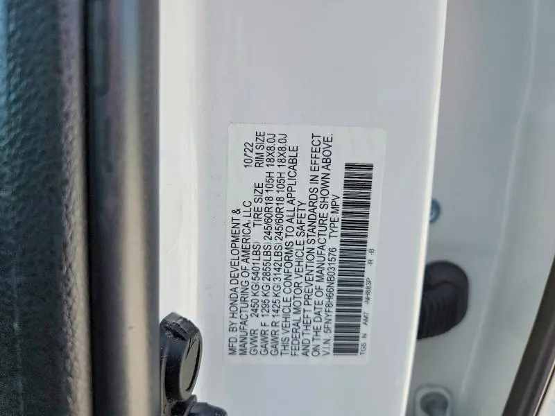 2022 HONDA PASSPORT TRAIL SPORT  