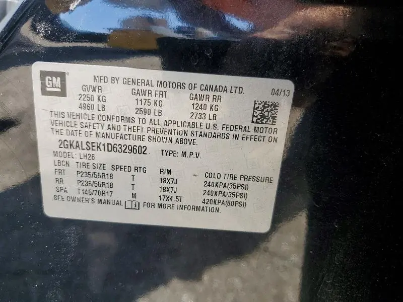 2013 GMC TERRAIN SLE  