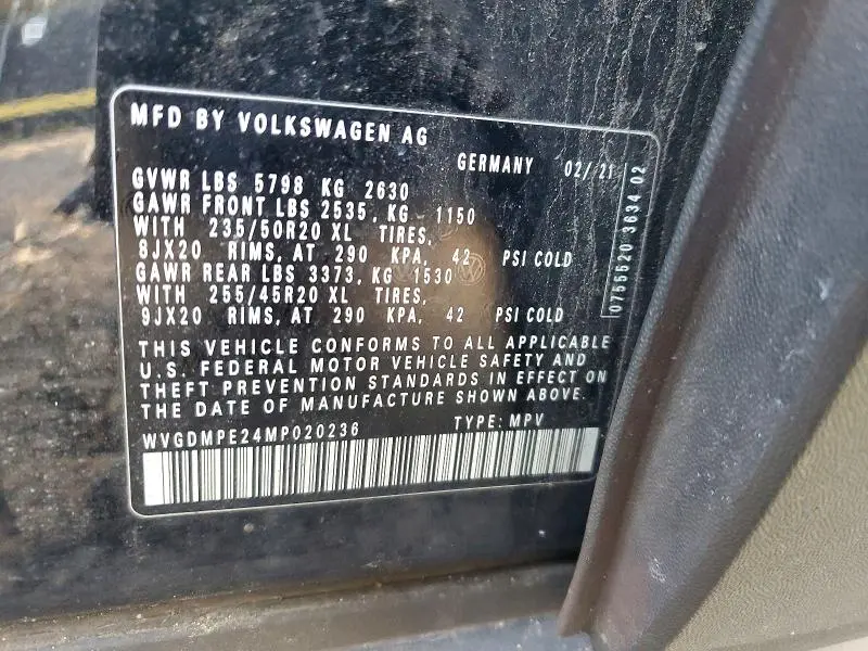2021 VOLKSWAGEN ID.4 FIRST EDITION  