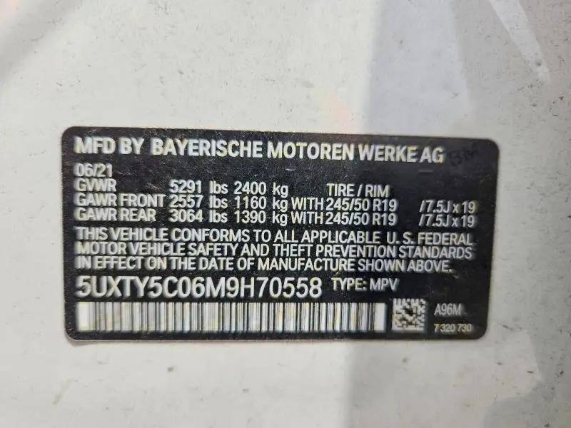 2021 BMW X3 XDRIVE30I  