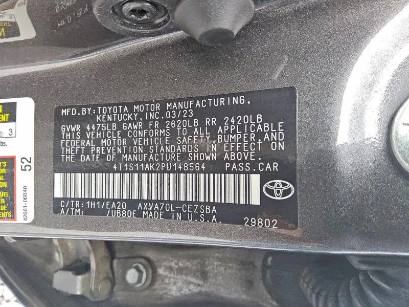 2023 TOYOTA CAMRY SE  