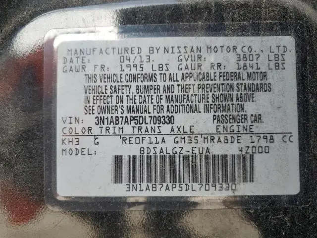 2013 NISSAN SENTRA S  