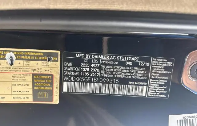 2011 MERCEDES-BENZ E 350