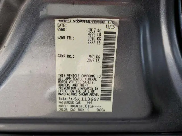 2016 NISSAN ALTIMA 2.5  