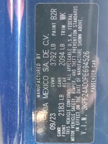2023 KIA FORTE LX  
