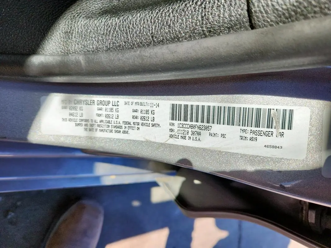 2015 CHRYSLER 200 LIMITED  