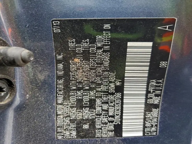 2013 TOYOTA SIENNA XLE  