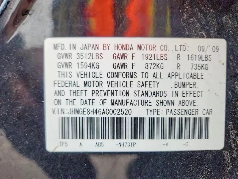 2010 HONDA FIT SPORT  