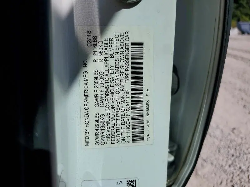 2018 HONDA ACCORD LX  