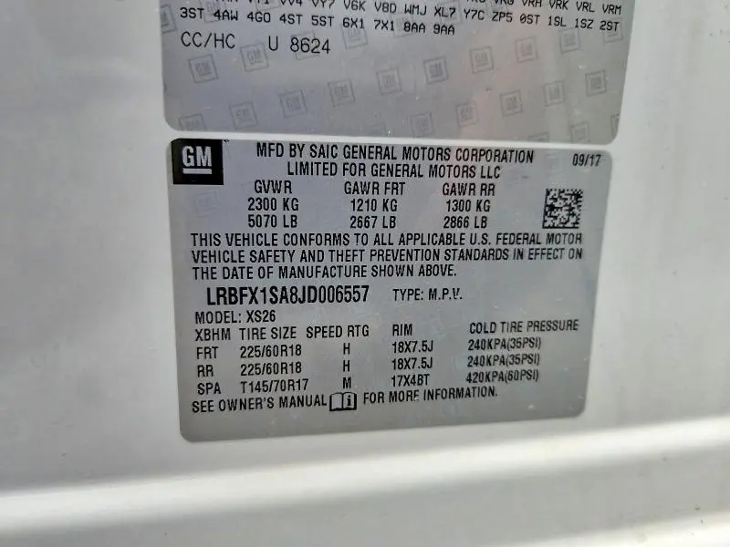 2018 BUICK ENVISION ESSENCE  
