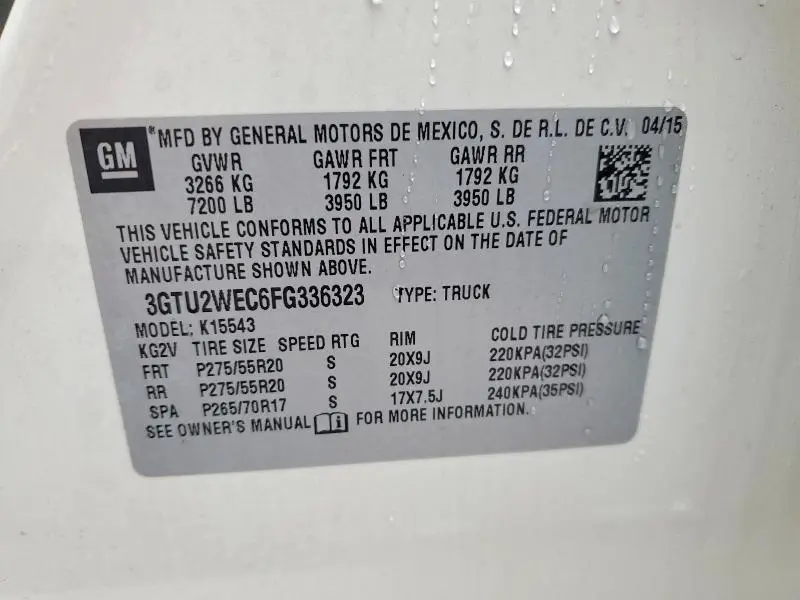 2015 GMC SIERRA K1500 DENALI  