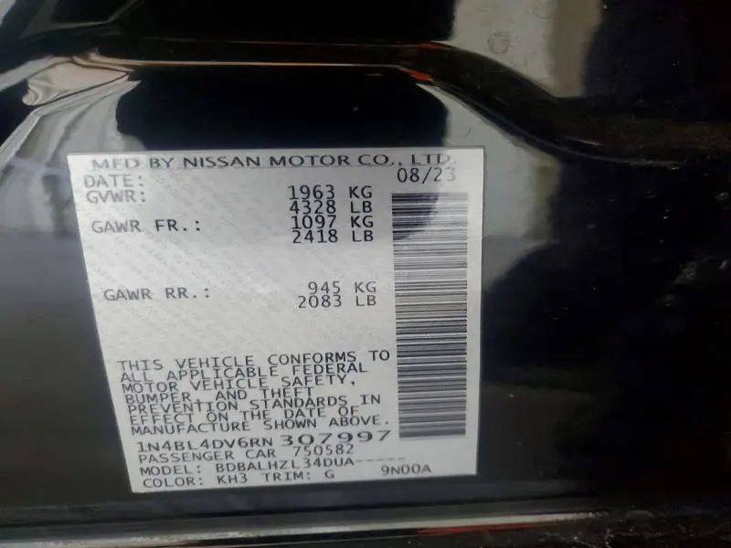 2024 NISSAN ALTIMA SV  