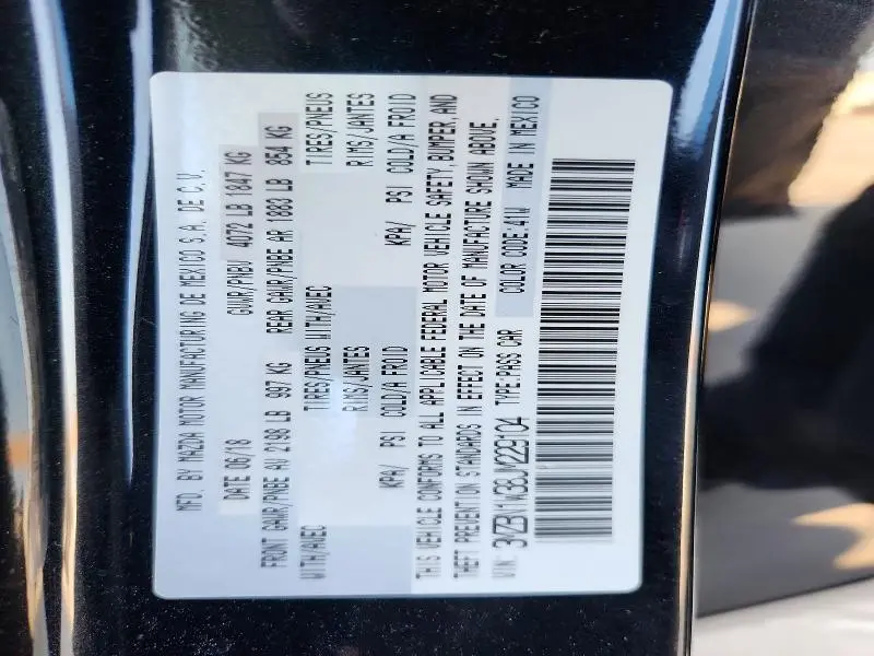 2018 MAZDA 3 GRAND TOURING  
