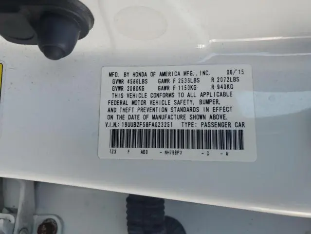 2015 ACURA TLX TECH  