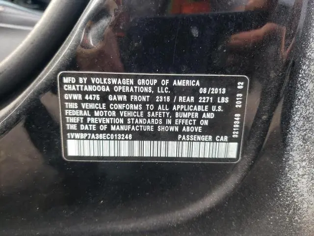 2014 VOLKSWAGEN PASSAT SE  