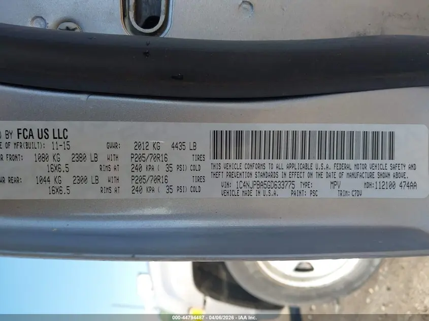 2016 JEEP PATRIOT SPORT