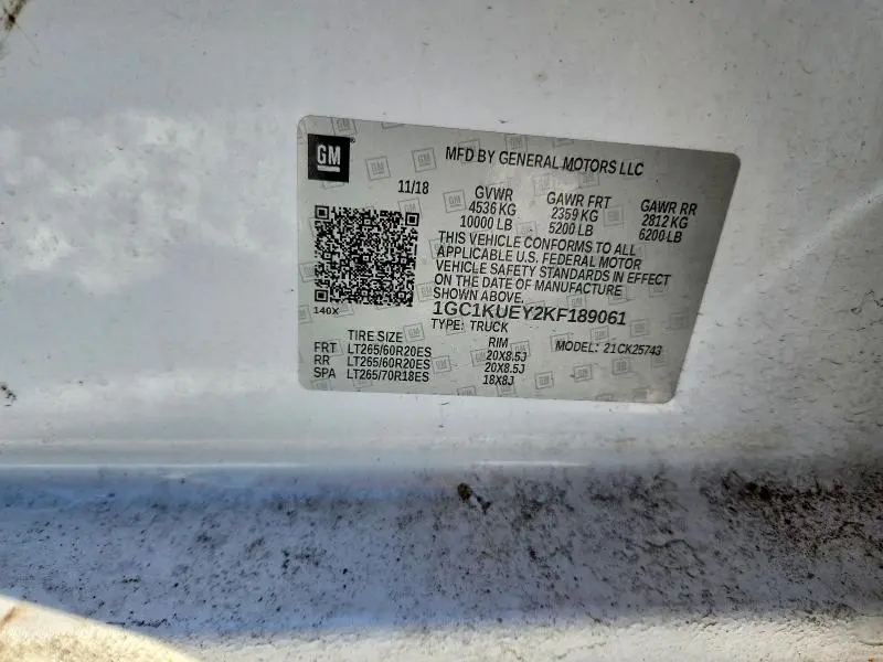 2019 CHEVROLET SILVERADO K2500 HIGH COUNTRY  