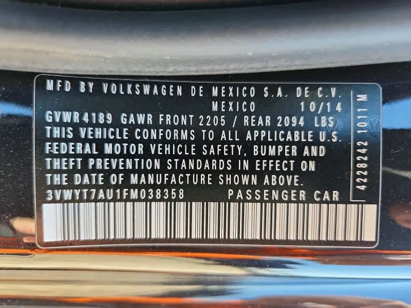 2015 VOLKSWAGEN GTI   