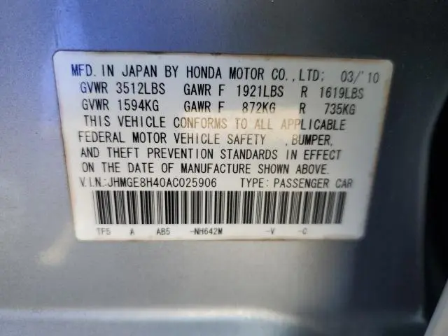 2010 HONDA FIT SPORT  