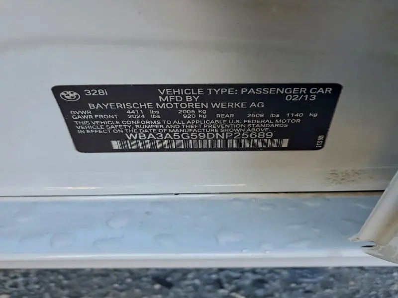 2013 BMW 328 I  
