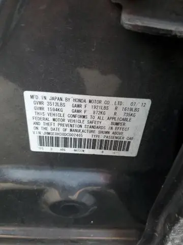 2013 HONDA FIT