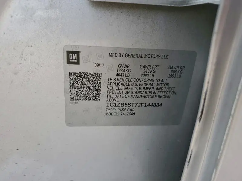 2018 CHEVROLET MALIBU LS  