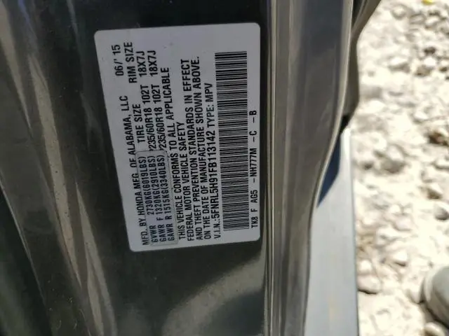 2015 HONDA ODYSSEY TOURING  