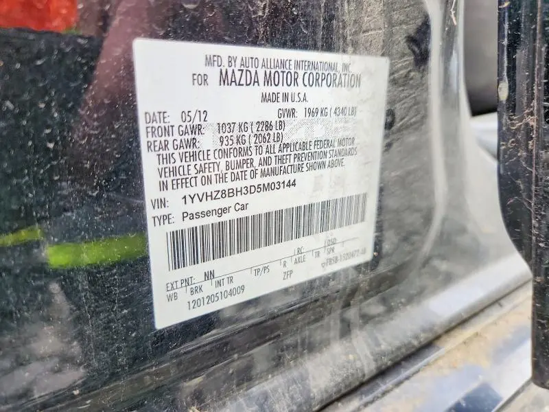 2013 MAZDA 6 SPORT  