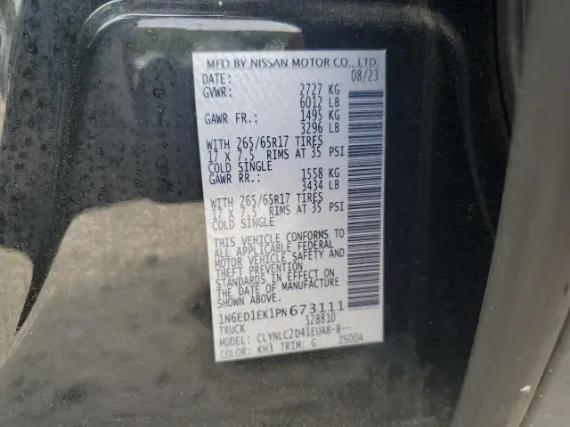 2023 NISSAN FRONTIER S  